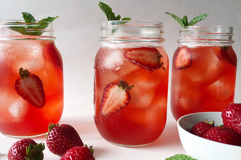 Strawberry Hibiscus Iced Tea