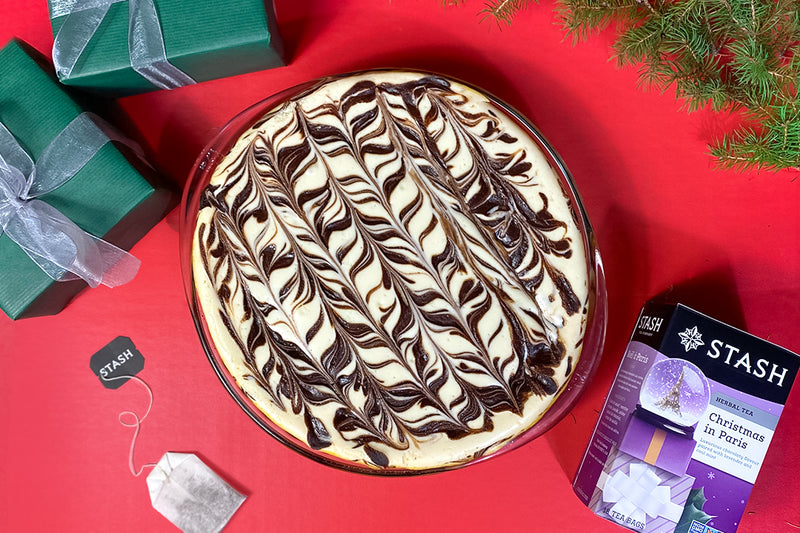 Christmas in Paris Chocolate Swirl Cheesecake Recipe | Stash Tea