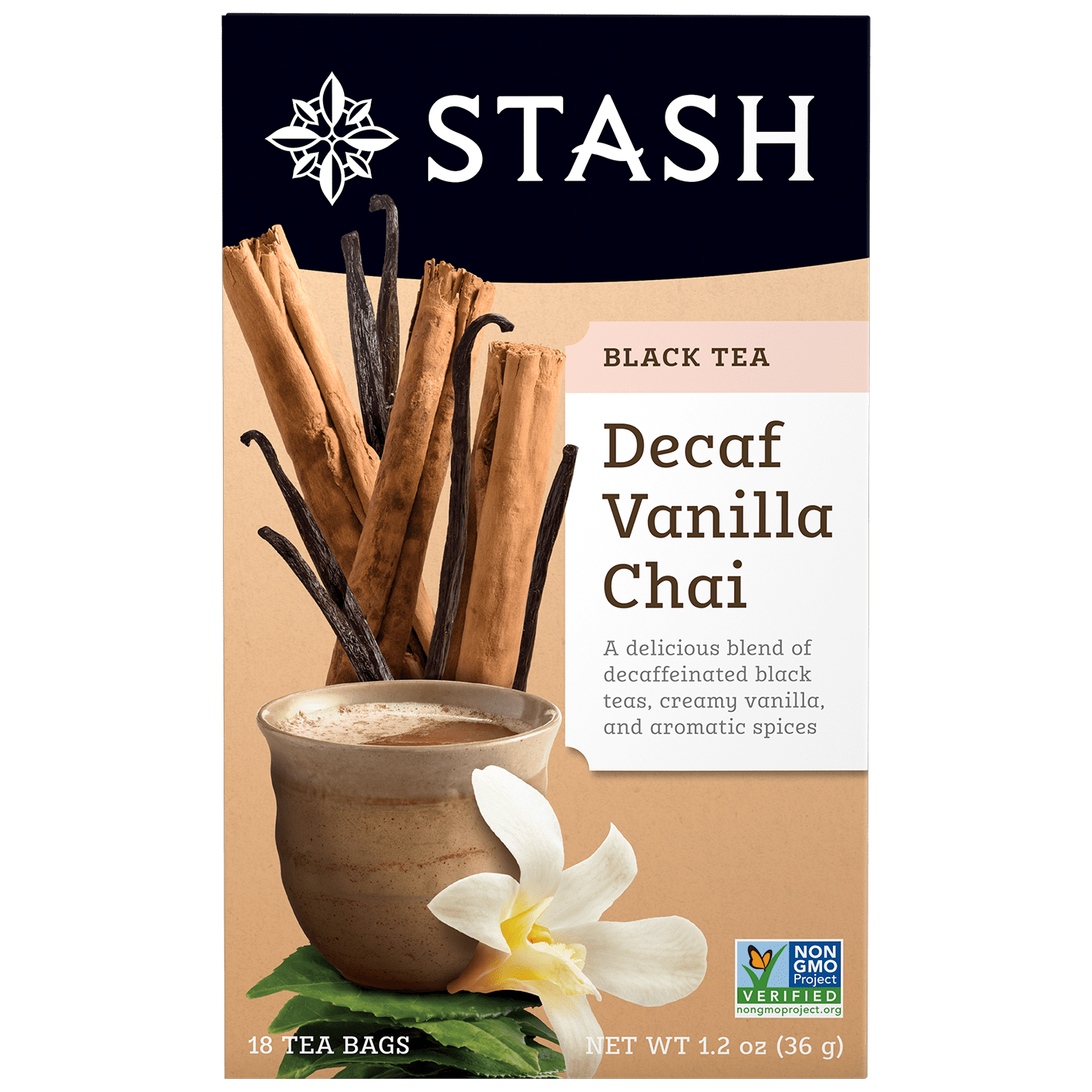 Decaf Vanilla Chai Black Tea Bags | Stash Tea