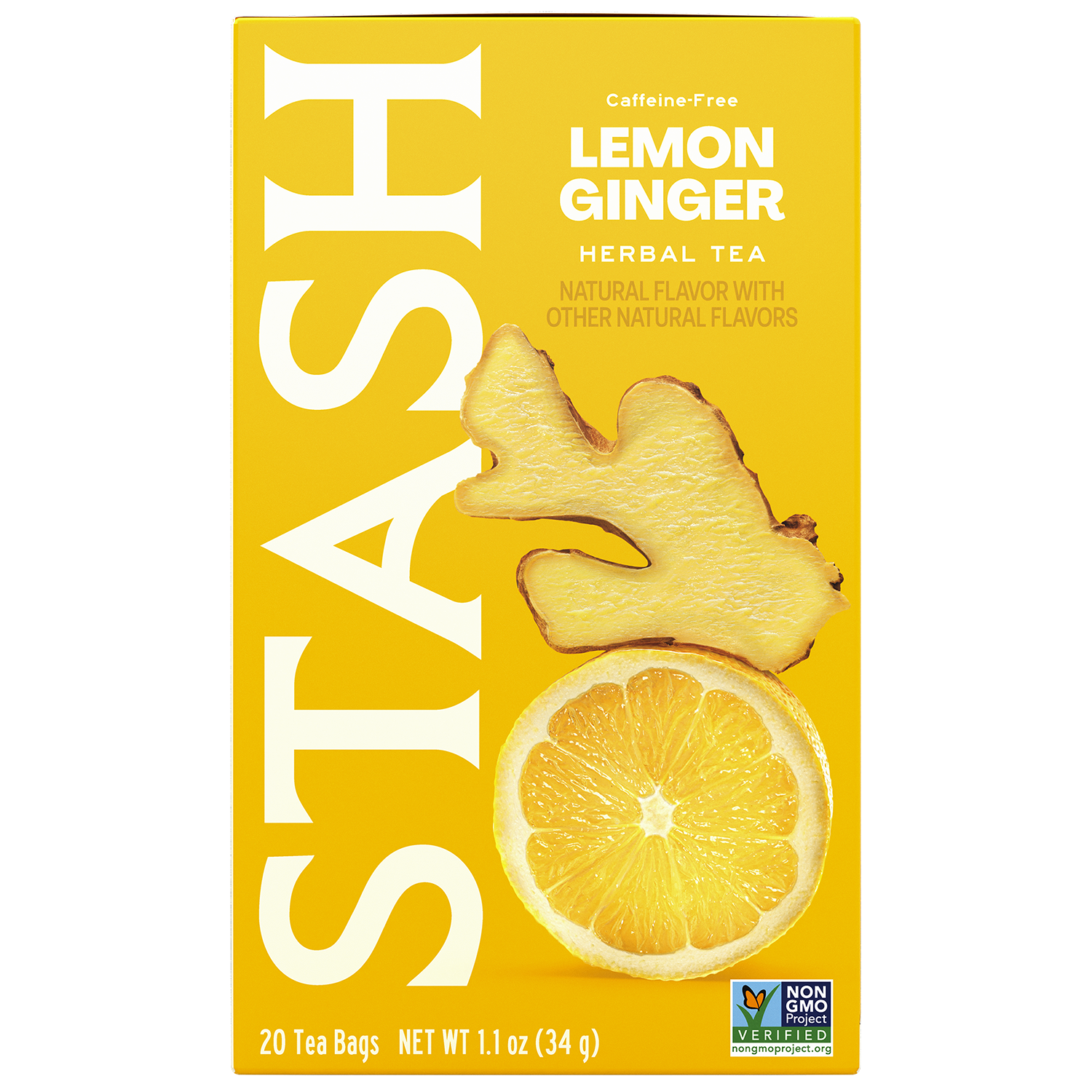 Lemon Ginger Vitality Herbal Tea Bags | Stash Tea