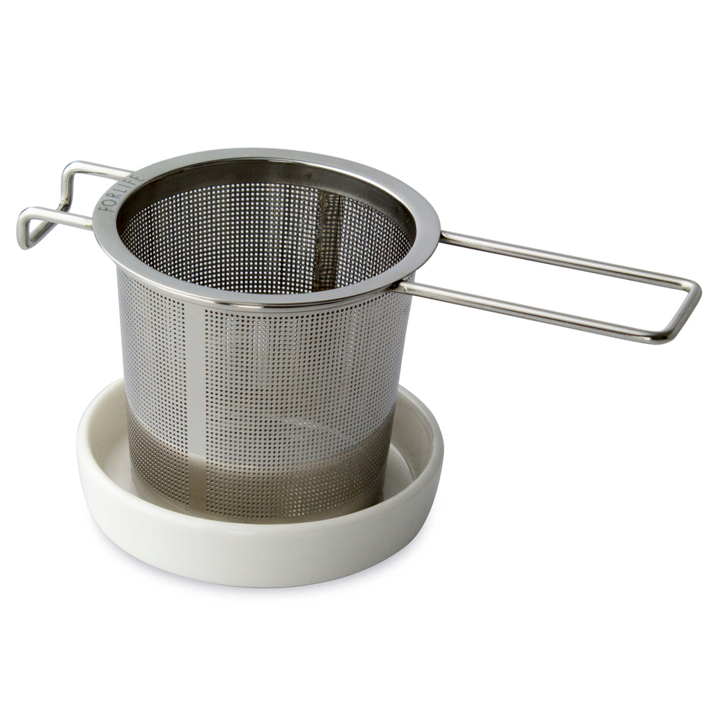 ForLife Extra Fine Tea Infuser with Porcelain Caddy