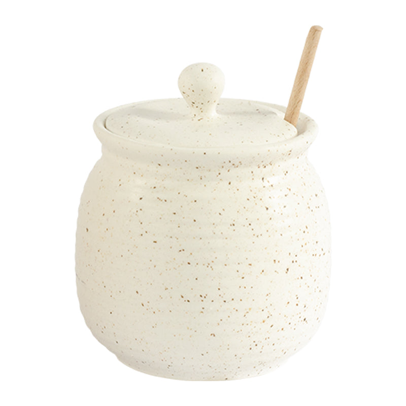 Natural Flecked Stoneware Honey Pot 11 oz | Stash Tea