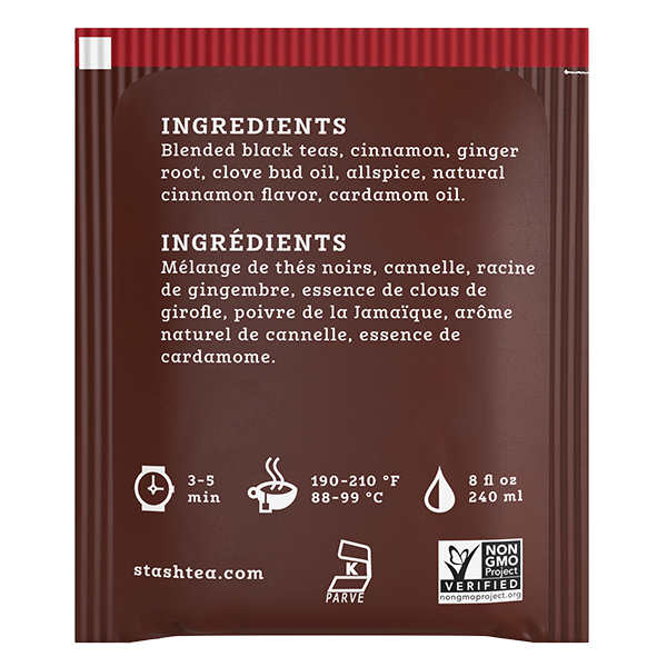 Double Spice Chai Black Tea Bags Stash Tea