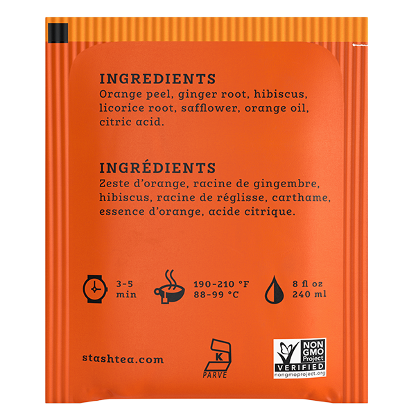 Sunny Orange Ginger Herbal Tea Bags Stash Tea