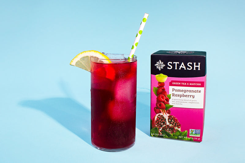 Pomegranate Raspberry Iced Tea Cocktail Recipe | Stash Tea