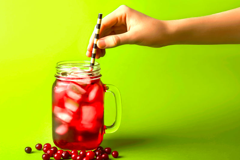Festive Sparkling Cran-Pomegranate Tea Soda