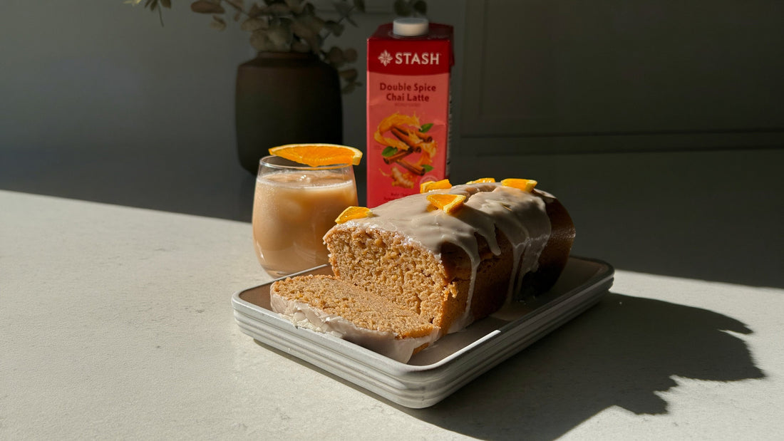 Chai Tea Bread Loaf with Chai Glaze