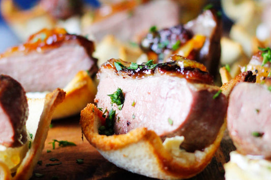 Tea Infused Orange Duck Bites With Brie