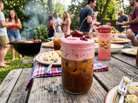 Iced Cherry Cold Foam Chai Latte