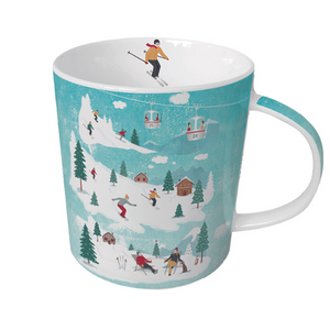 St. Moritz Skiers Mug in Gift Box 14 oz | Stash Tea