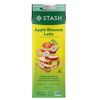 Stash Apple Blossom Latte tea concentrate box on a white background