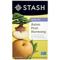 Stash Asian Pear Harmony green tea packaging with pear and tree illustration