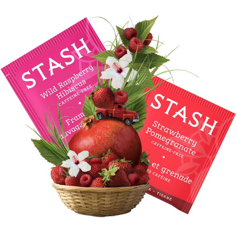 Pop Your Pinky with Berry Pop | Mix And Match Stash Tea | Wild Raspberry Hibiscus & Strawberry Pomegranate | Stash Tea