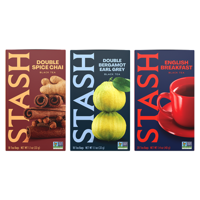 Bold Sips Bundle Double Spice Chai, Double Bergamot Earl Grey, English Breakfast