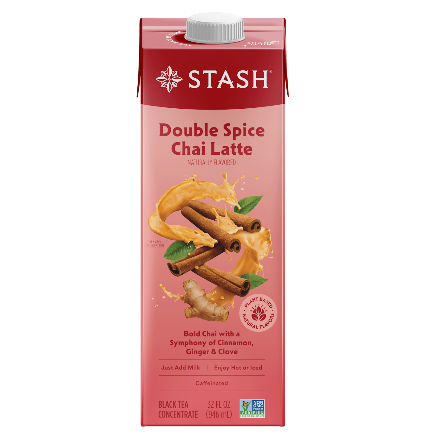 Stash Double Spice Chai Latte concentrate carton on a white background