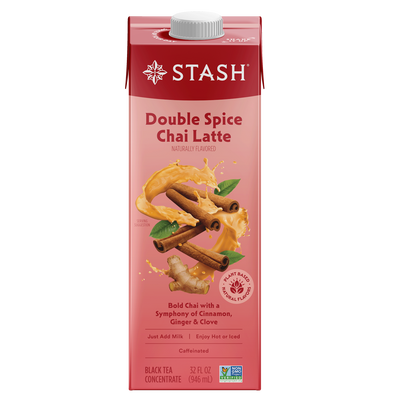 Stash Double Spice Chai Latte concentrate carton on a white background