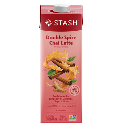 Stash Double Spice Chai Latte concentrate carton on a white background