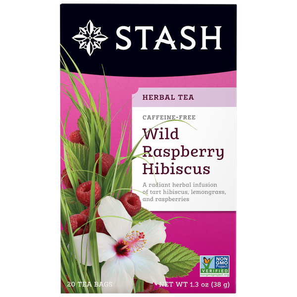 Stash Raspberry Tea Wild Raspberry Hibiscus Herbal Tea Bags | Stash Tea