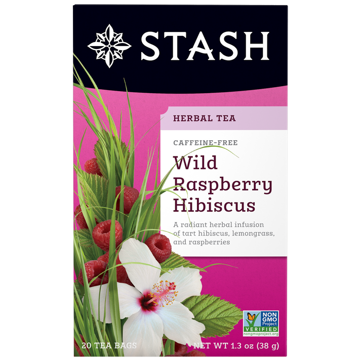 Wild Raspberry Hibiscus Herbal Tea Bags | Stash Tea