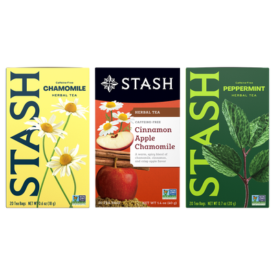 Reset Sips Bundle Chamomile, Cinnamon Apple Chamomile, Peppermint