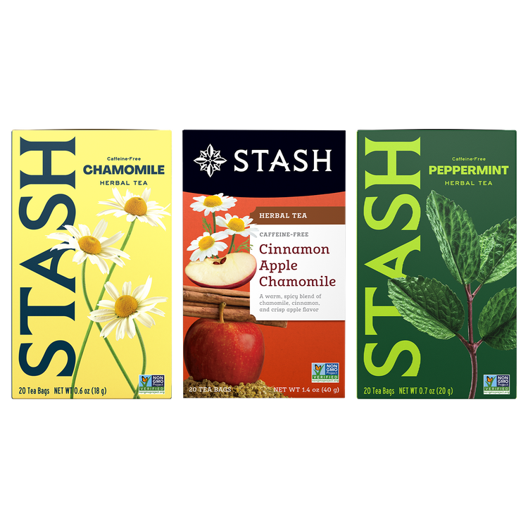 Reset Sips Bundle Chamomile, Cinnamon Apple Chamomile, Peppermint