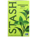 Stash Moroccan Mint Green Tea box with green leaves front view of packaging