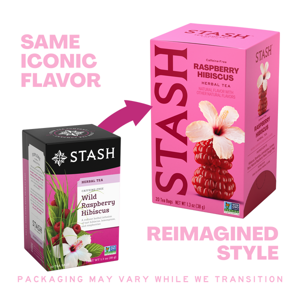 Wild Raspberry Hibiscus Herbal Tea Bags | Stash Tea