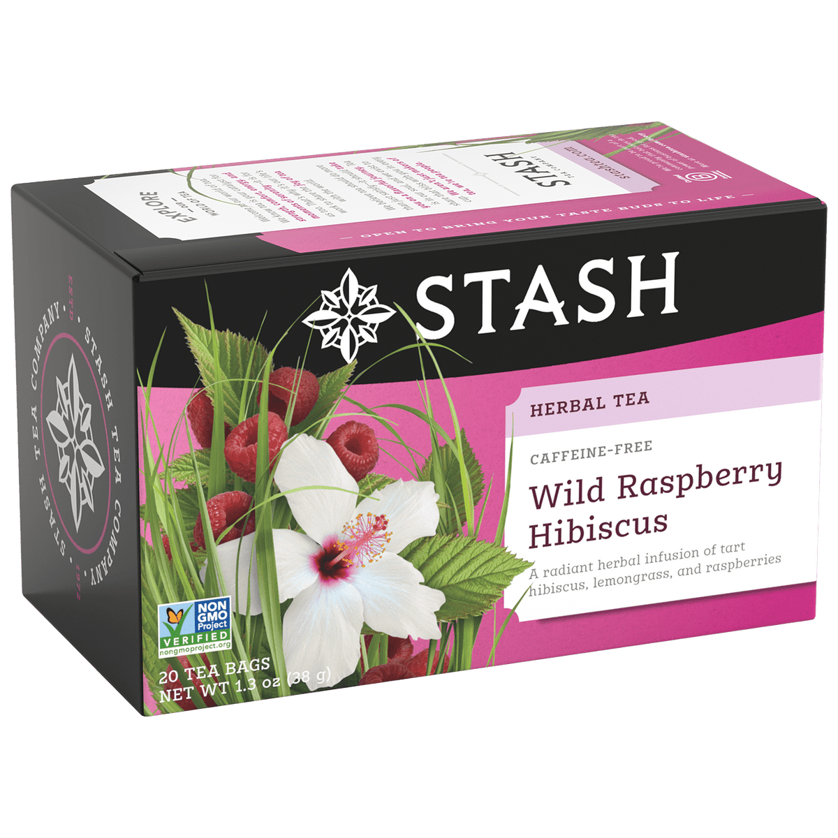 Hibiscus Raspberry Tea Wild Raspberry Hibiscus Herbal Tea Bags | Stash Tea