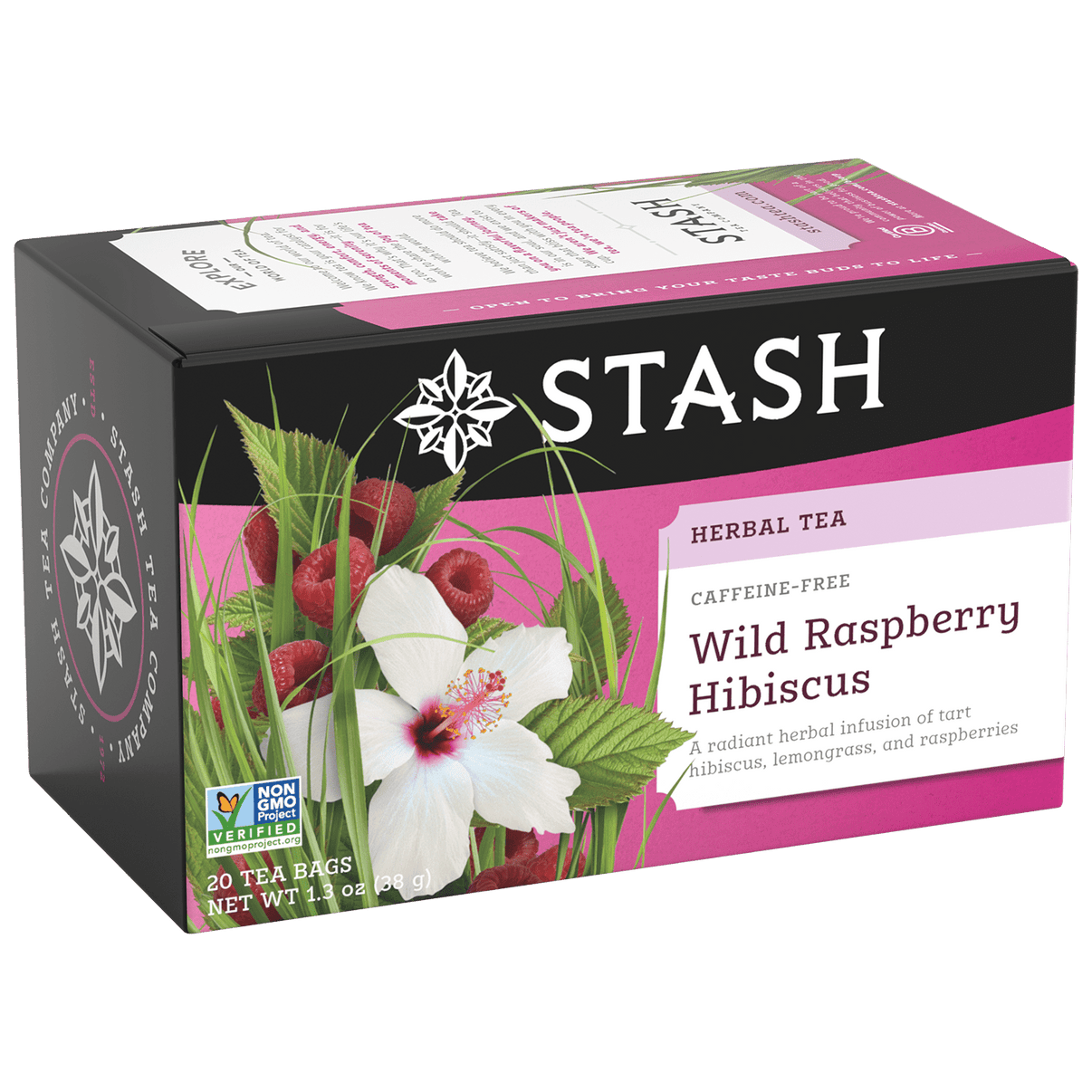 Wild Raspberry Hibiscus Herbal Tea Bags | Stash Tea
