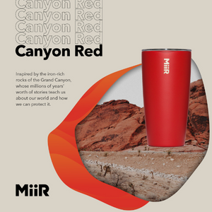 MiiR Canyon Red 16 Oz Clear Lid Tumbler | Stash Tea