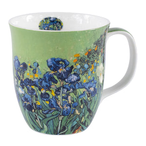 Van Gogh Irises On Green Mug In Gift Box 12 oz | Stash Tea