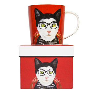RBG Cat Mug in Gift Box 14 oz | Stash Tea