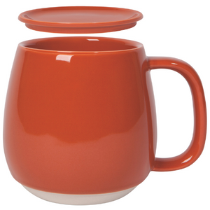 Terracotta Tint Stoneware Mug with Lid 16 oz | Stash Tea