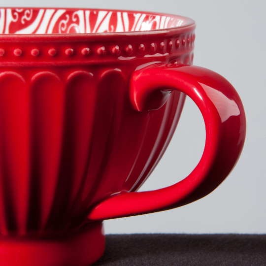 Carmine Red Latte Mug 12 oz | Stash Tea