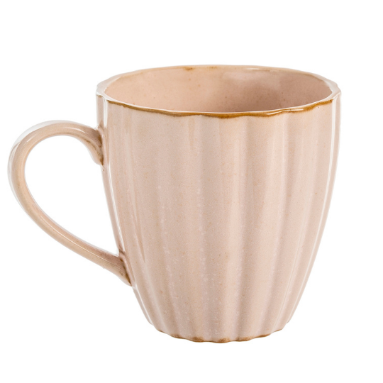 Amelia Blush Scalloped Mug 12 oz | Stash Tea