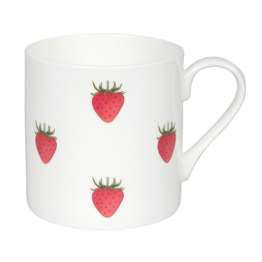 Strawberries Fine Bone China Tea Mug 14 oz | Stash Tea