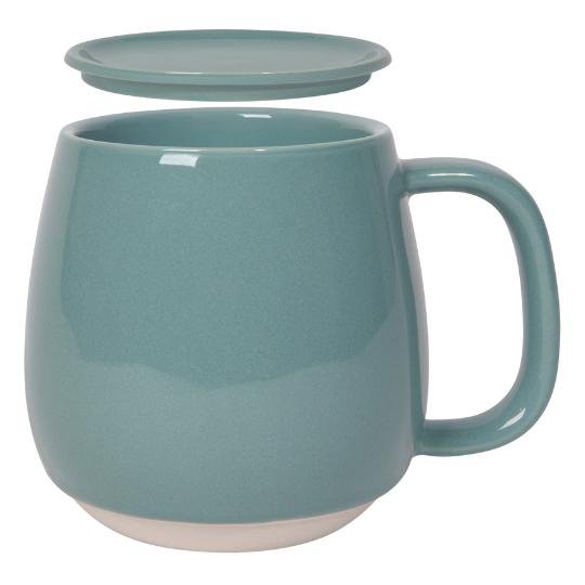 Lagoon Tint Stoneware Mug with Lid 16 oz | Stash Tea