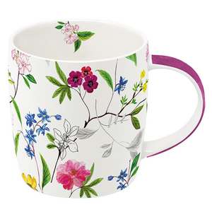 Exotic Flower Power Mug with Lid and Infuser