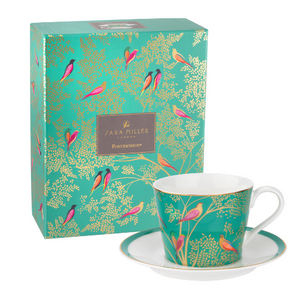 Green Sara Miller London Chelsea Tea Cup & Saucer 7 oz | Stash Tea