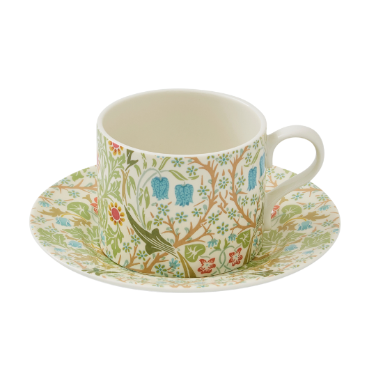 Morris & Co Blackthorn Tea Cup & Saucer 10 oz | Stash Tea