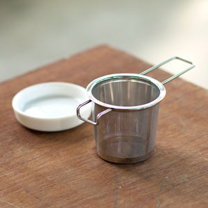 Extra Fine Tea Infuser with Porcelain Caddy