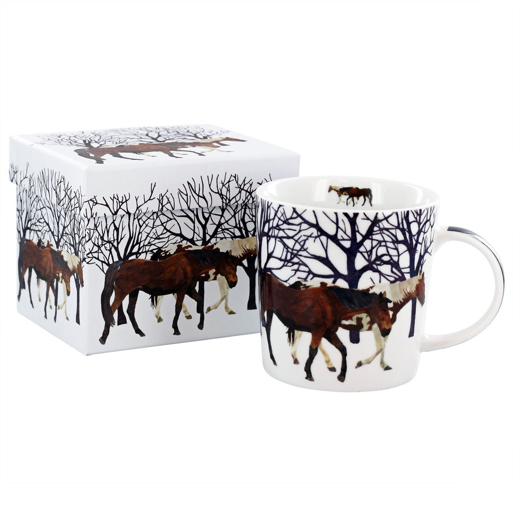 Winter Horses Mug in Gift Box