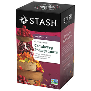 Cranberry Pomegranate Herbal Tea Bags | Fall Tea | Stash Tea