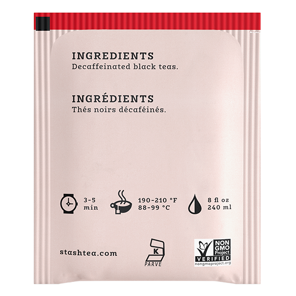 English Breakfast Decaf Black Tea Bags Stash Tea