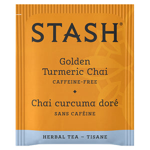 Golden Turmeric Chai Herbal Tea Bags | New Turmeric Tea | Stash Tea