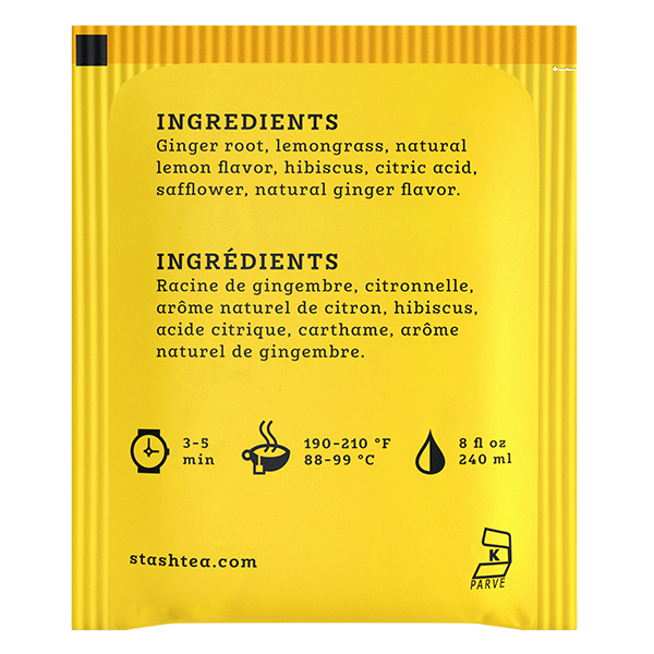 Lemon Ginger Herbal Tea Bags | Stash Tea
