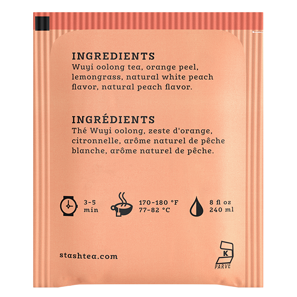 White Peach Oolong Tea Bagged Stash Tea