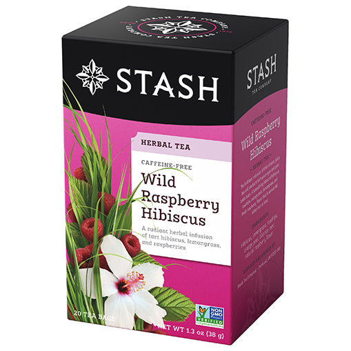 Wild Raspberry Hibiscus Herbal Tea Bags | Stash Tea